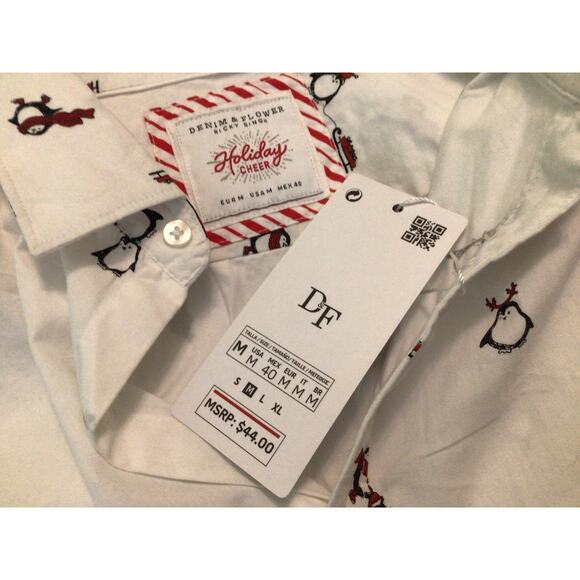 Denim & Flower Ricky Singh Holiday Cheer shirt NWT medium - Picture 4 of 5